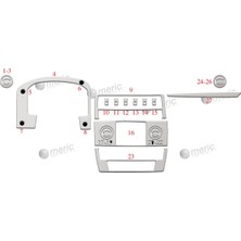 Mars Cockpit Design Otokar Sultan Ön Torpido Kaplama Alüminyum 27 Parça 2010-2014