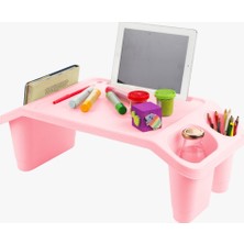 Happy Spring Pembe Plastik Öğrenci Çocuk Ders Çalışma Masası Hobi Sehpası Dayanıklı Tasarım