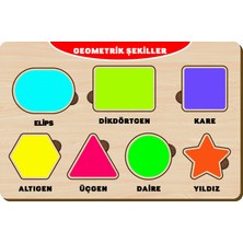 Maketçiniz Ahşap Bul Tak Eğitici Yapboz Geometrik Şekiller Ahşap Malzeme ile 2-4 Yaş İçin Eğlenceli Oyun