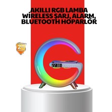 Ulora Kablosuz Şarjlı Atmosfer Lambası Bluetooth Hoparlör ve Akıllı Alarm Özellikli