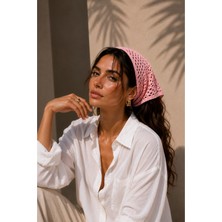 My Vintage Kadın File Örgü Bandana Yazlık Delikli Triko Saç Bandanası Plaj Uyumlu