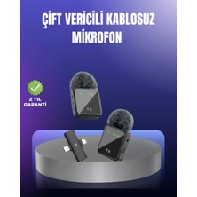 Ulora Vlog Podcast ve Röportajlar Için Kablosuz Çift Yaka Mikrofon