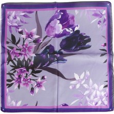 AyrStore Buğz Orkide Desenli Zr Şifon Fular 50*50 cm