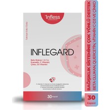 Infless Inflegard – Beta Glukan, Quercetin, C Vitamini, Çinko ve D3 Içeren 30 Kapsül