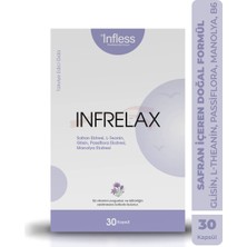 Infless Infrelax – Safran, L-Theanin, Glisin, Passiflora, Manolya içeren Bitkisel Içerikli 30 kapsül