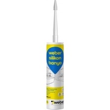 Weber 280 ml Şeffaf Banyo Silikon Antibakteriyel ve Küflenmeye Karşı Dirençli