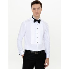 Cacharel Erkek Beyaz Slim Fit Smokin Gömlek 50251046-VR013