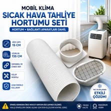 Taşınabilir Klima Hortumu, Esnek 150 mm Çap 200 cm Uzunluk, Ac Hava Tahliye Hortumu, Klima Parçaları Saat Yönünün Tersine Yivli, Lg, Delonghi ile Uyumlu