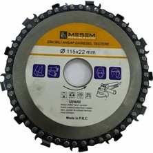 Meşem Zincirli Ahşap Testeresi 115 mm Profesyonel Kesim İçin Uygun Güvenlik Önlemleriyle