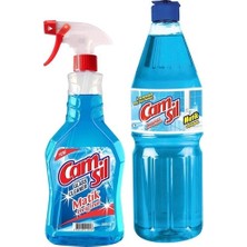 Camsil 500 ml + 1 Lt 2'li Cam Silme Spreyi 1,5 lt Etkili Temizlik ve Cam Parlatıcı Özelliği