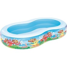 Bestway Oval Aile Havuzu 262x157x46 cm Su Geçirmez Malzeme ile Eğlenceli Kullanım