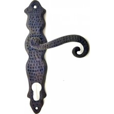 Pileli Store Pilelistore Antika Tarz Dekoratif Pirinç Ferforje Oda Kapı Kolu - 210X43 Mm, Oksit