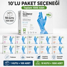 Reflex Slimfit Copolymer Eldiven 100’LÜ x 10 Paket Gıdaya Uygun Pudrasız Tek Kullanımlık