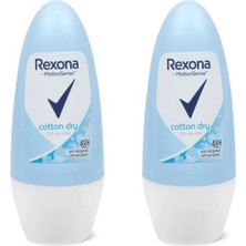 Rexona Motion Sense Kadın Cotton Dry Doğal Koku Roll-on 50 ml 2'li Pudralı Deodorant