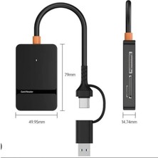 MiraLive ZR783 ADS-316 Type-C + USB 8 In 1 Card Reader 5gbps