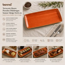 Bonna Terracota Moove Dikdörtgen Tabak 34*16 cm ATCMOV35DT