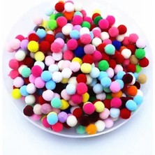 MiraLive 12MM Renkli Karışık Yumuşak Ponpon Peluş 200 Adet