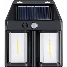 MiraLive Rustik Ampul Ikili Solar Duvar Aplik Güneş Enerjili Hareket Sensörlü