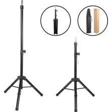 MiraLive Kuaför Eğitim Mankeni Için Metal Tripod - Siyah + Taşıma Çantası