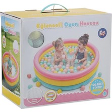 İK-AL ER-520 Fun Play 85CM Havuz Üç Renkli̇ Içi̇nde 100 Adet 6cm Toplu