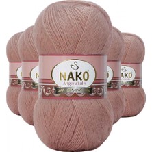MiraLive 5 Adet Angora Lüks El Örgü Ipi Bronz 11054