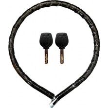 MiraLive Motorsiklet Kilidi Anahtarlı Körüklü Siyah 120 cm x 22 mm YM-752