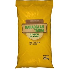 Karaoğlan Tarım Kükürt Elementel Toz Kükürt Ph Düşürücü Haşere Kovucu 25KG
