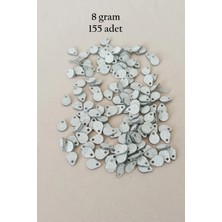 MiraLive Oya Abiye Bileklik Kolye Pleksi Metalik Plastik Pul Gümüş Renk 8 Gram 155 Adet - BNC509