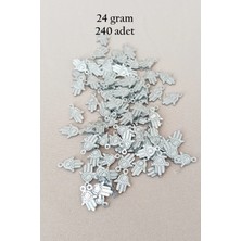 MiraLive Oya Abiye Bileklik Kolye Pleksi Metalik Plastik Pul Gümüş Renk 24 Gram 240 Adet - BNC586