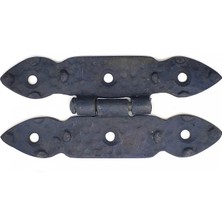 MiraLive Antika Tarz Dekoratif Pirinç Düğmeli Menteşe - 117X57 Mm, Oksit