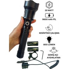 MiraLive Wison WS-5412 Tüfek Feneri, Geniş Açı Avcı El Feneri 20 Watt (4887)