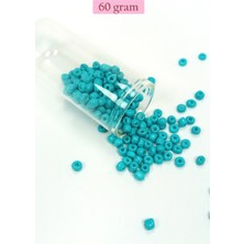 MiraLive Dökme Cam Kum Boncuk Büyük Boy (6/0) 4 mm - 60 Gram - Camgöbeği Yeşili - BNC118