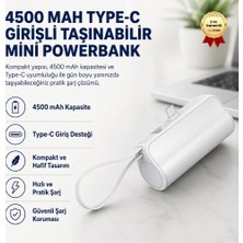 4500 Mah Mini Powerbank Type-C Girişli Taşınabilir Hızlı Şarj Taşınabilir Şarj Cihazı
