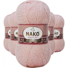 MiraLive 5 Adet Angora Lüks El Örgü Ipi Powder 21356