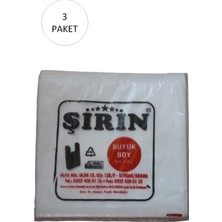 MiraLive Beyaz Kalın Atlet Poşet Büyük Boy 30X57 cm 1 kg 3 Paket (Takriben 135 Adet)