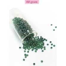 MiraLive Dökme Cam Kum Boncuk (8/0) 3 mm - 60 Gram - Parlak Yeşil - BNC203