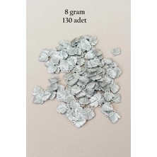 MiraLive Oya Abiye Bileklik Kolye Pleksi Metalik Plastik Pul Gümüş Renk 8 Gram 130 Adet - BNC507