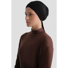 Armine Tüllü Çapraz Bone Siyah