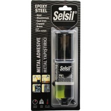 MiraLive Selsil Epoxy Steel Metal Şırınga Epoksi Yapıştırıcı 28GR. Metal - Çelik - Alüminyum - Ahşap - Plastik (K95)
