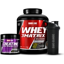 Hardline Nutrition 2300 gr Çikolata Aromalı Hardline 3Matrix Toz Sporcu Besini + 120 gr Kreatin Hediyeli