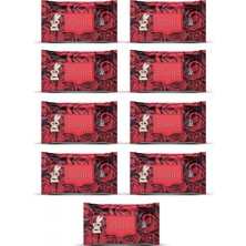 MiraLive 9 Paket Red Rose Islak Havlu Mendil 90 Adet Kapaklı Gül Kokulu