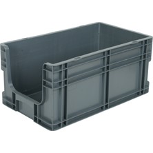 Sembol Plastik 18 Av Ölçülü Kasa Gri Renkli Dayanıklı Plastik Malzeme 295x505x180 mm Ölçülerle