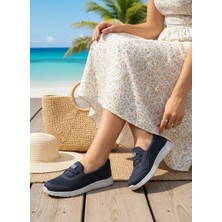 Konfores 2257-BLACKSEA Anatomik Tabanlı Ultra Hafif Kadın Günlük Spor Babet Ayakkabı - NKT02257-LACIVERT-38