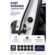 Ventoze Araba Kapı ve Bagaj Sesi Önleyici Darbe Emici Silikon Stand Tamponu Çarpma Koruyucu 10 Adet