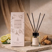 Homerium Soft Touch Çubuklu Oda Kokusu 110 ml Bambu Çubuklu Reed Diffuser Kalıcı Ev Ofis Ortam Kokusu