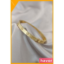 Havor Paslanmaz Çelik Kadın Bilekliği Altın Renk