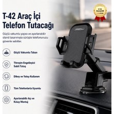 Hzl Araç İçi Telefon Tutacağı Vakumlu Sabit Stand Güçlü Tutuculu Kayıp Önleyici Aparat Tutucu