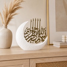 İna Design Hilal Içinde Kaligrafik Bismillahirrahmanirrahim Dekoru – Dekoratif Islami Obje