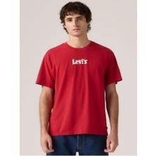 Levi's Erkek Bisiklet Yaka Kısa Kollu Kırmızı T-Shirt - A20820363