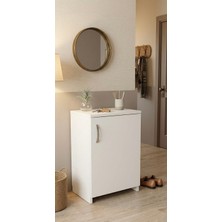 Bmd Mobilya Tek Kapaklı Çok Amaçlı Dolap Beyaz – Raflı Banyo Dolabı, Mutfak Dolabı, Balkon ve Ofis Düzenleme Dolabı